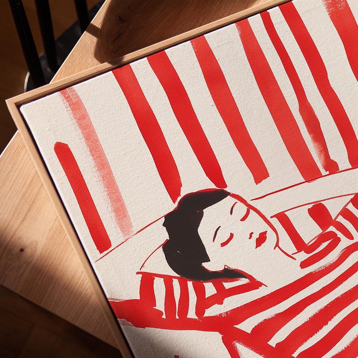 Abstract Woman Relaxing, Modern Minimalist Art Print - Image 4