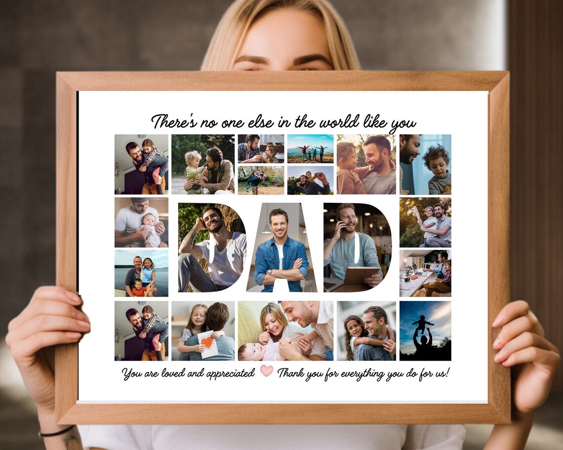 Dad Photo Collage Poster, Personalized Gift - Image 5