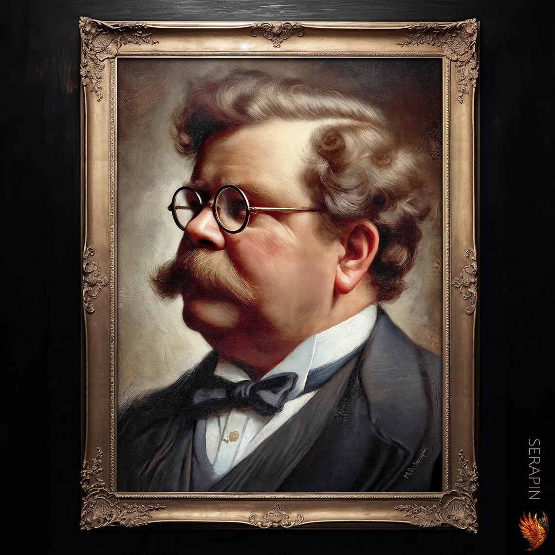G. K. Chesterton Portrait, Catholic Art Print