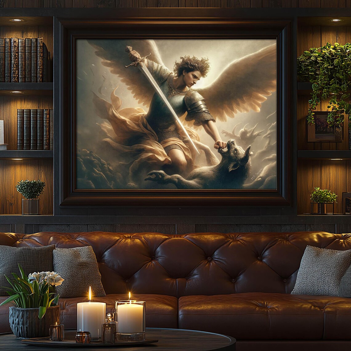 Saint Michael the Archangel, Gothic Dark Art Print - Image 2