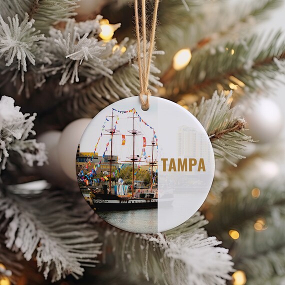 Tampa Tall Ship Christmas Ornament Pirate Festival Travel Wall Print