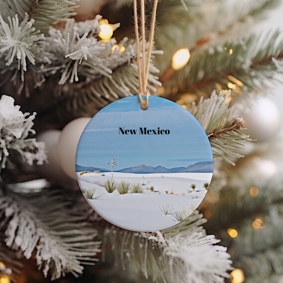 New Mexico White Sands Desert Christmas Ornament Souvenir Wall Art
