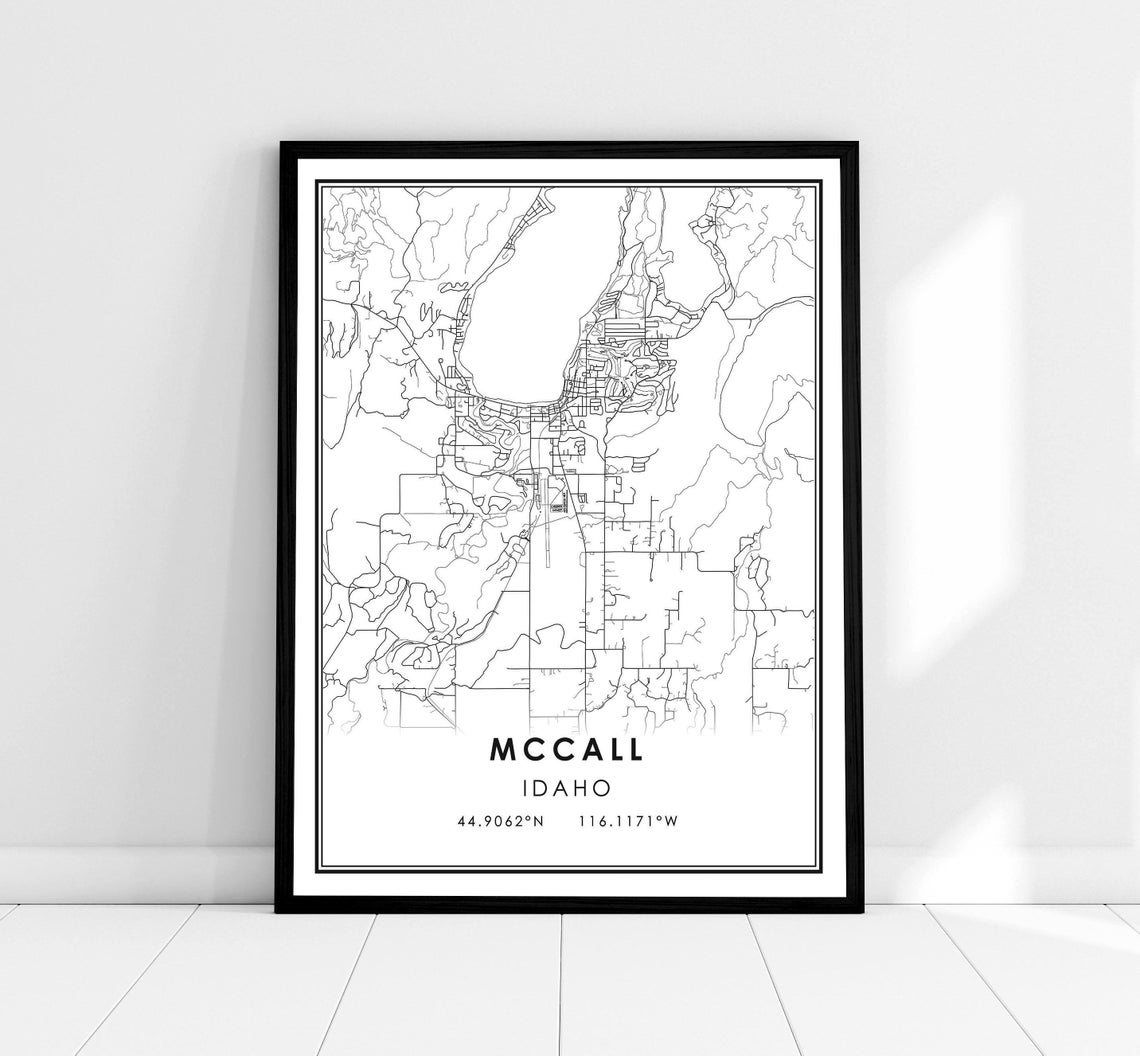 McCall Map Print, Idaho Travel Poster