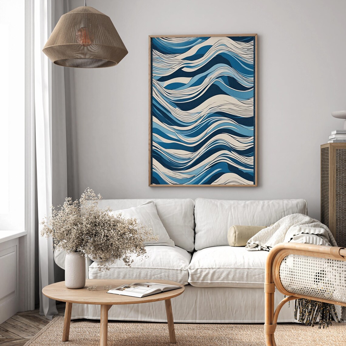 Aesthetic Blue Vibey Room Decor Art Print - Image 4