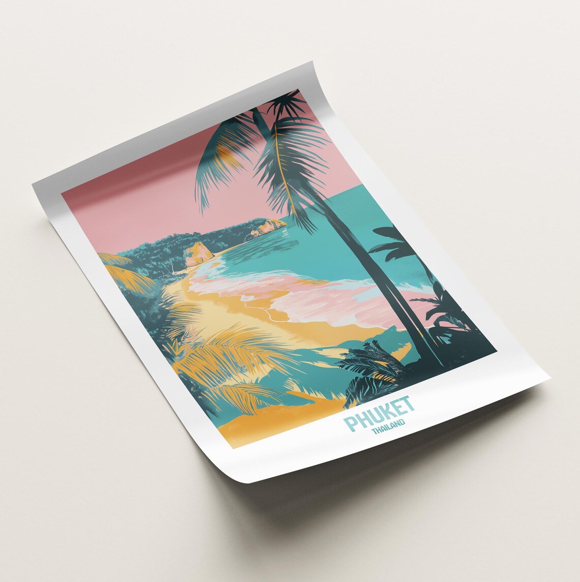 Phuket Thailand Travel Poster Tropical Paradise Art Print - Image 4