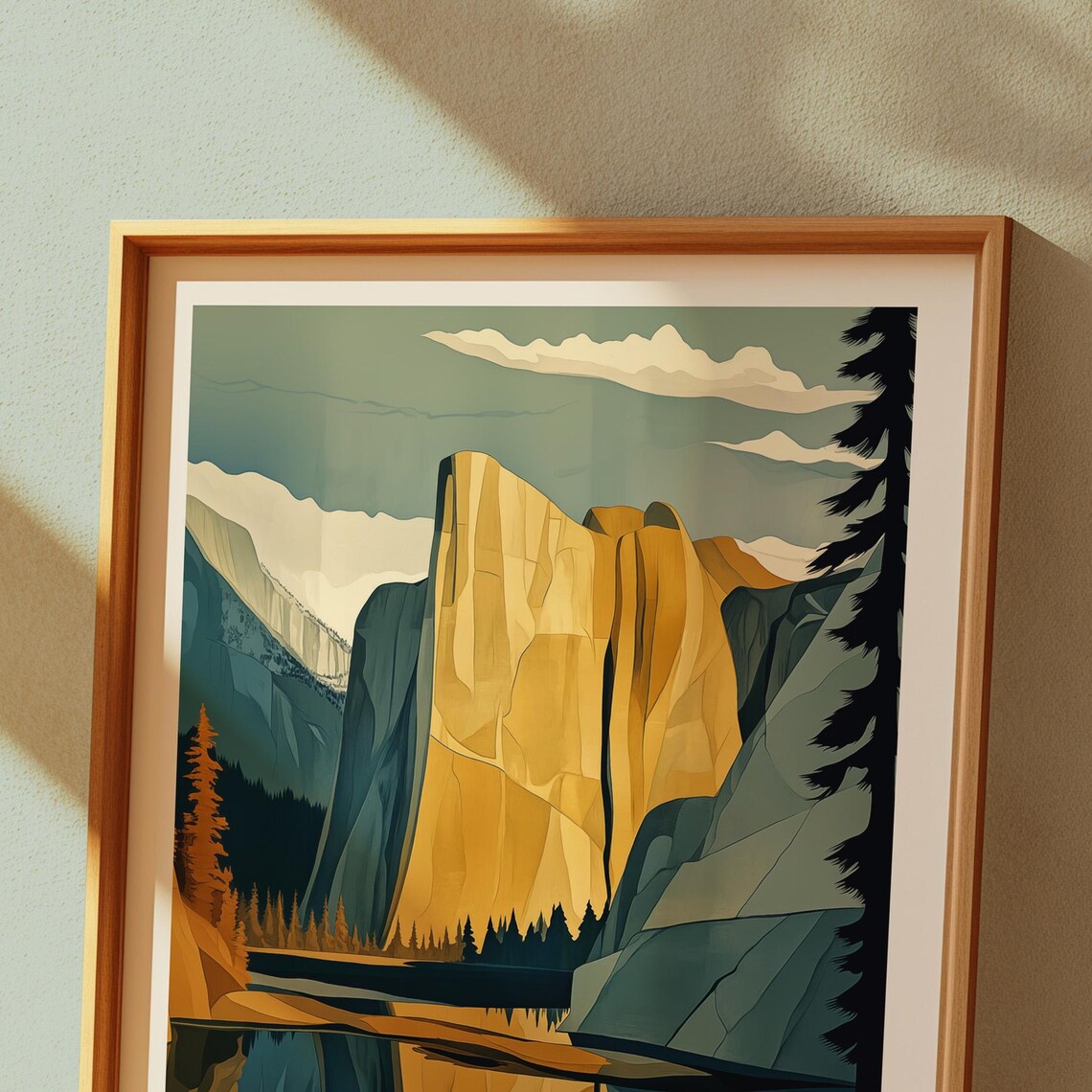 Yosemite National Park Vintage Poster El Capitan Reflection Scene Art - Image 5