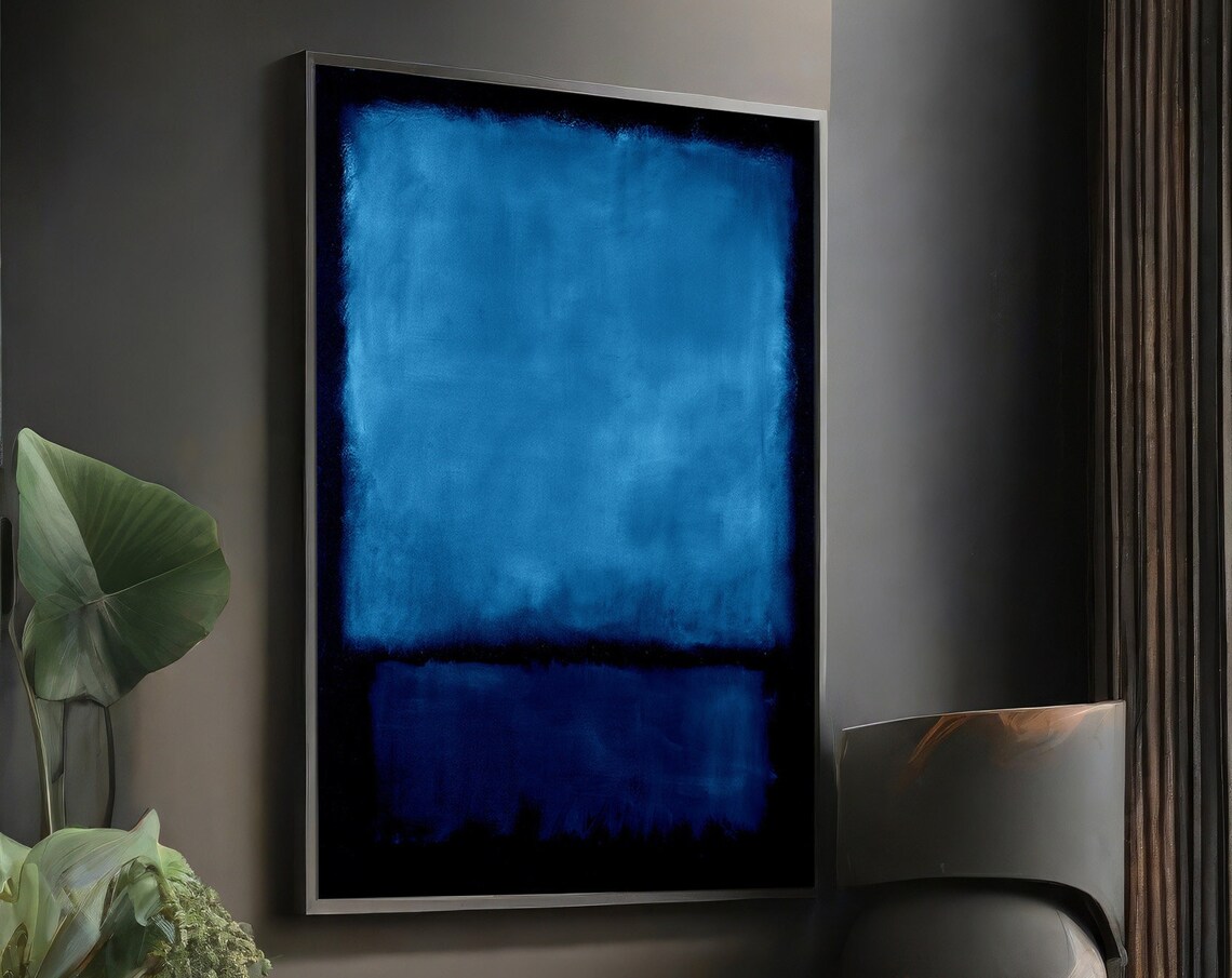 Mark Rothko Black And Blue, Abstract Art Print