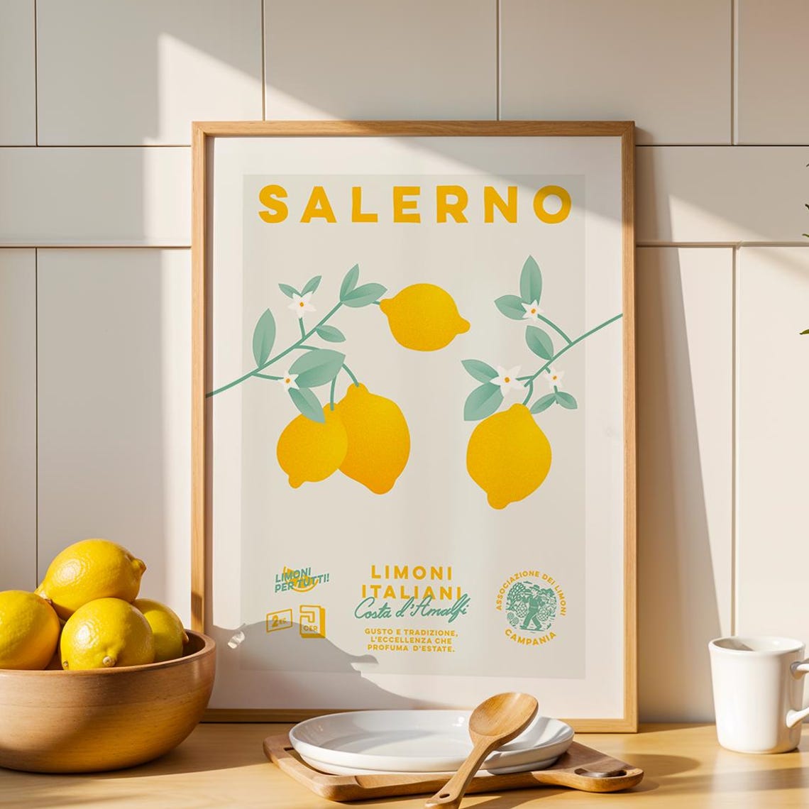 Lemons Vintage Poster, Italian Citrus Kitchen Decor - Image 5