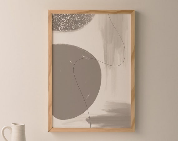 Gray Neutral Art Print Abstract Painting Modern Wall Art Minimalist Print Wall Decor Living Room Wall Art