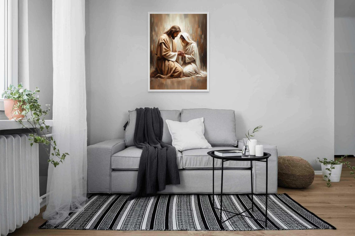 Trust Your Savior Christian Art Jesus With Girl Jesus Picture Lds Prints Bible Art Jesus Heals A Woman Picture Of Jesus Jesus Jpg - Image 4