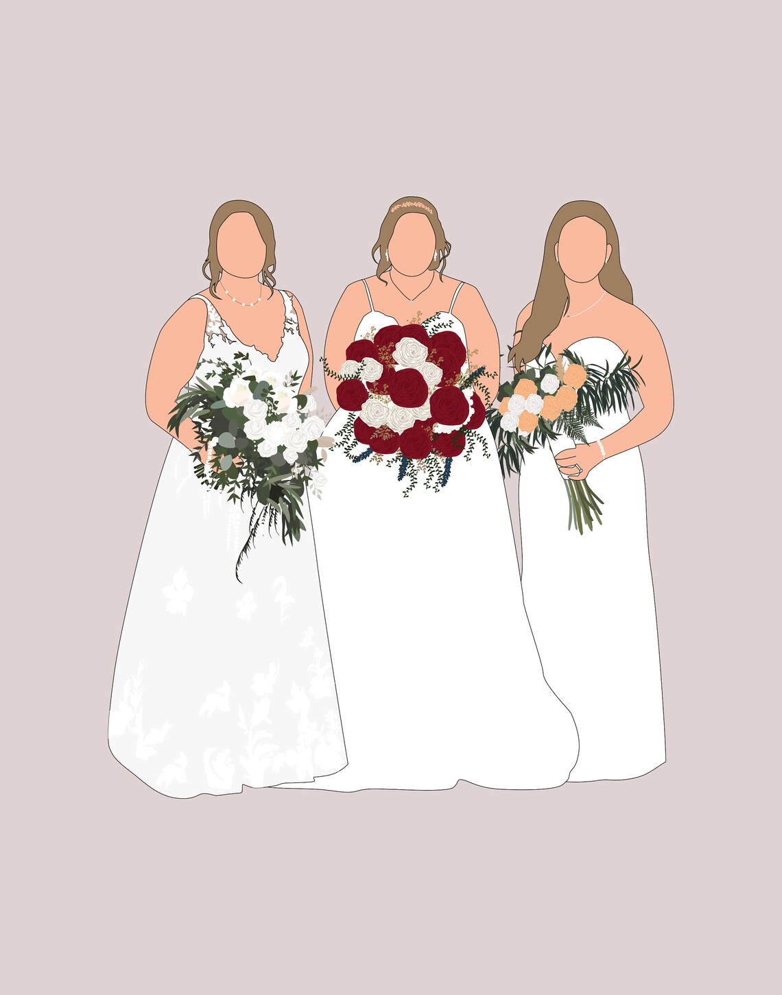 Memorial Generational Wedding Portrait, Custom Art Print