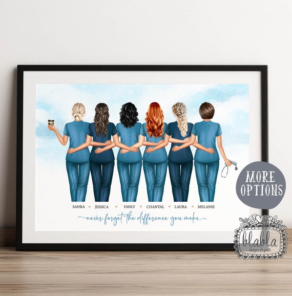 Nurses Best Friends Personalised Gift Nurse Gift Nhs Best Friend Poster Personalised Nurse Print Nurse Birthday Gift Best Friends Gift