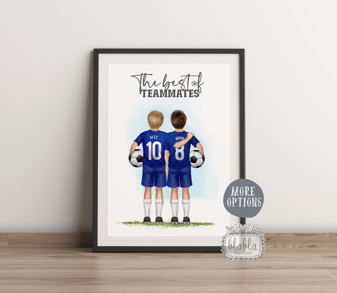 Football Best Teammates Personalised Gift Football Fan Room Decor Football Quotes Sports Gift Personalised Gift File - Image 2