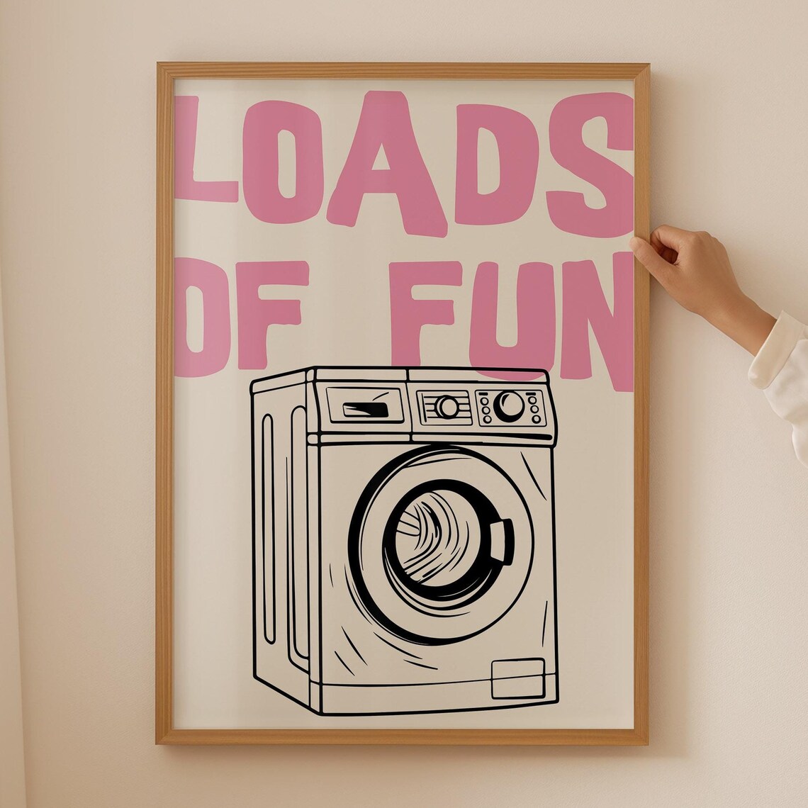 Funny Laundry Room Poster, Minimalist Quote Print