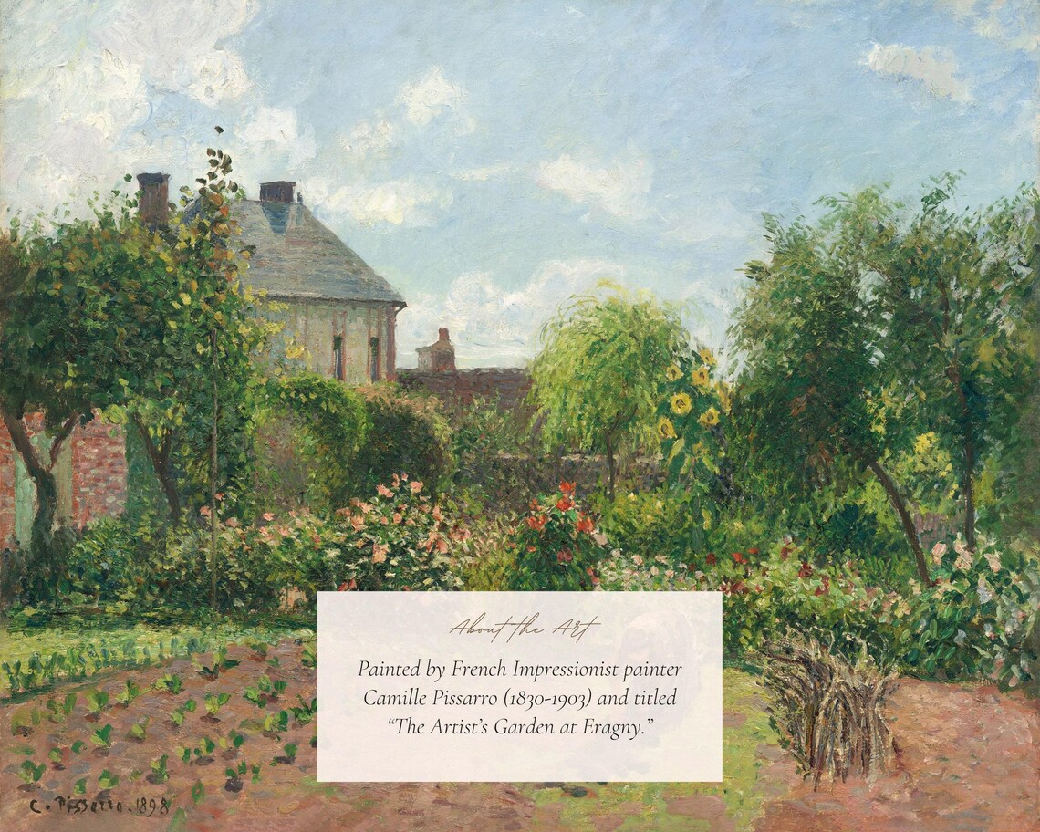 The Artist's Garden by Camille Pissarro, Art Print - Image 2