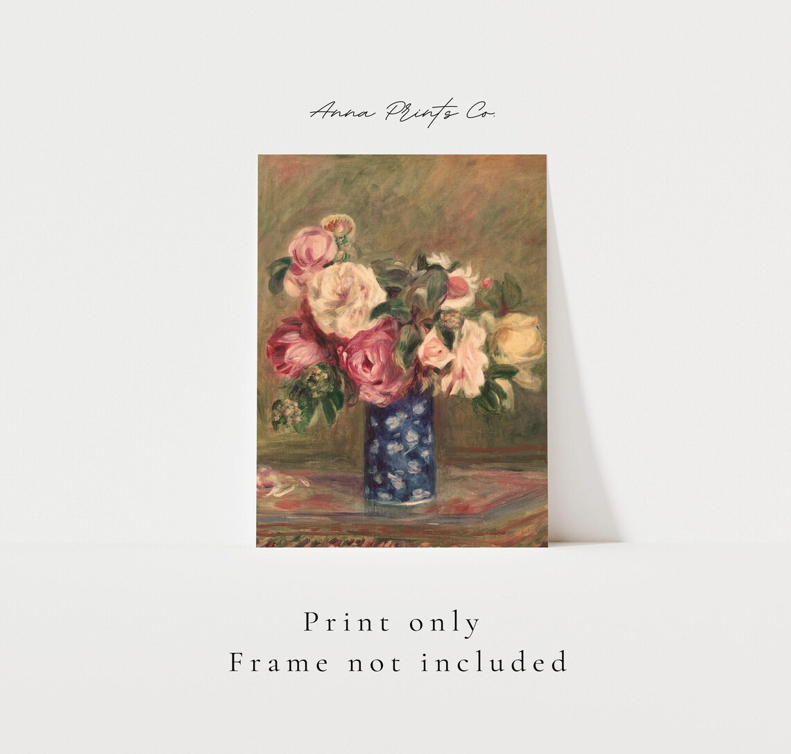 Pierre-Auguste Renoir Bouquet of Roses, Vintage Print - Image 3