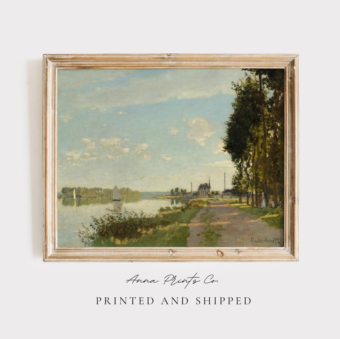 Argenteuil by Claude Monet, Vintage Art Print