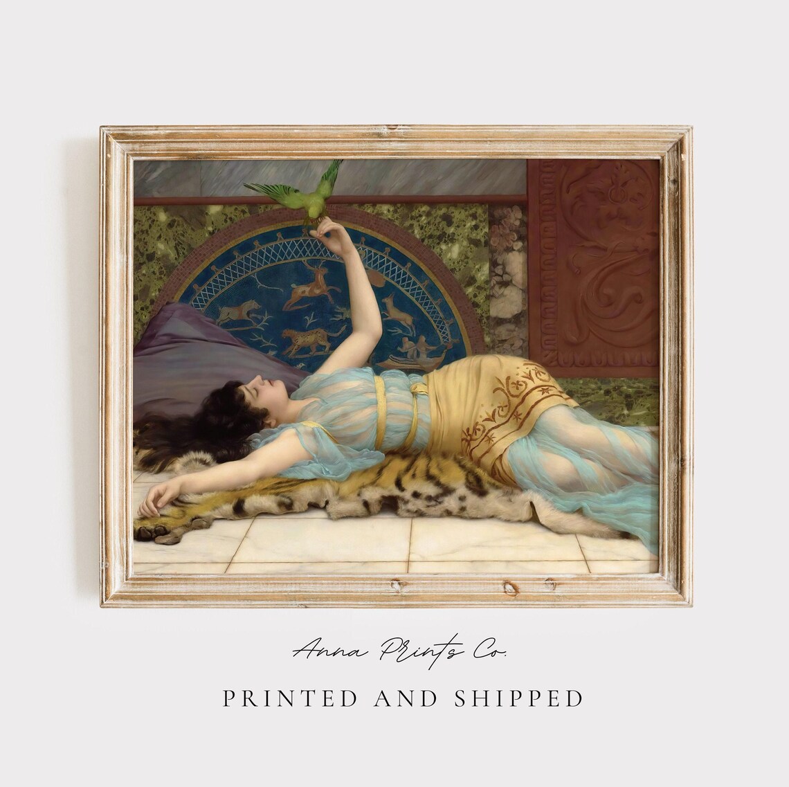 Woman in Repose Antique Painting Reproduction Art Print