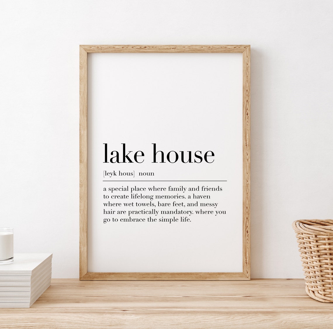 Lake House Lake House Poster Lake House Definition Print Lake House Art House Wall Decor Print Lake House Gifts - Image 2