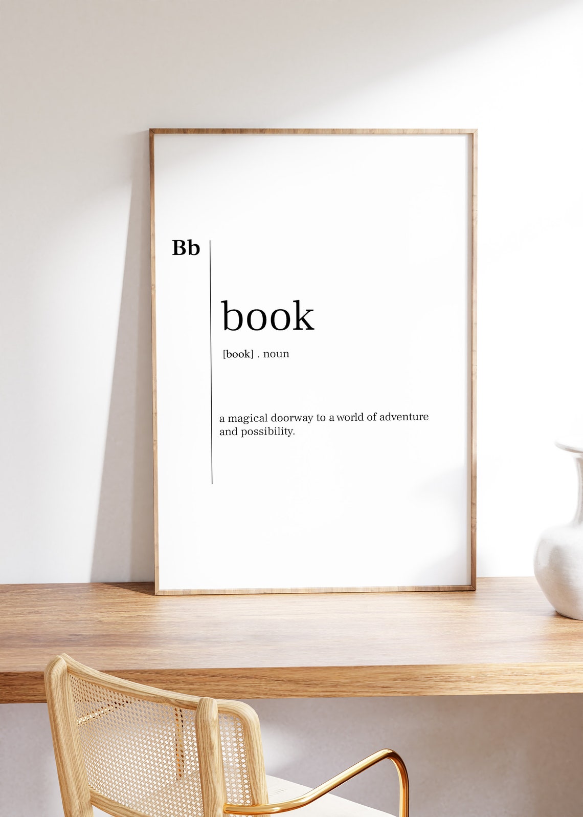 Book Dictionary Definition Reading Lovers Library Typography Poster - Image 2