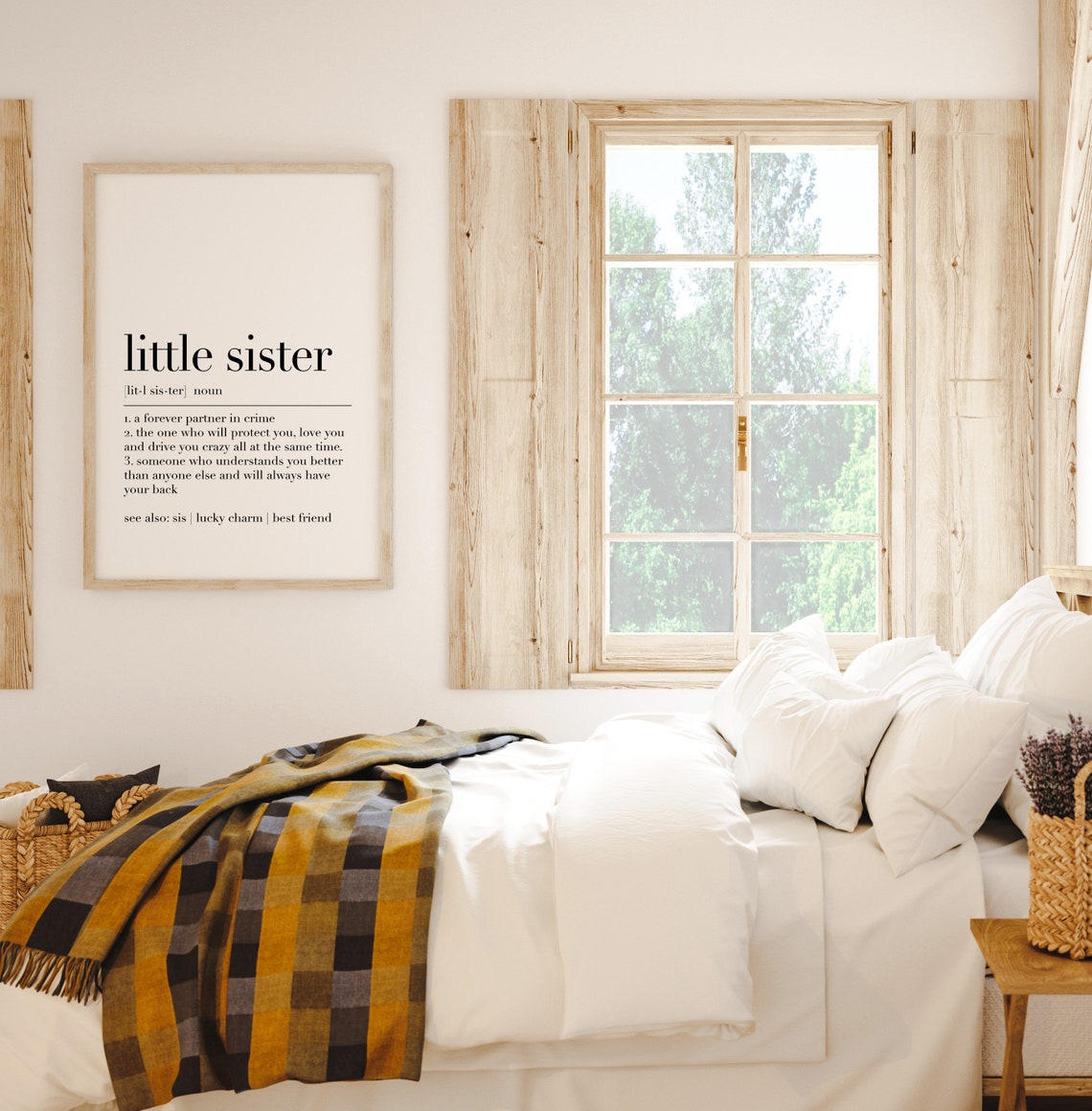 Little Sister Dictionary Definition Forever Partner In Crime Poster - Image 2