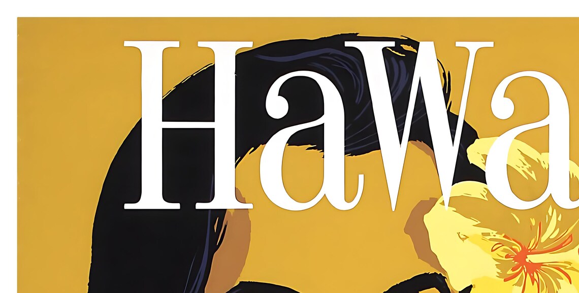 Hawaii Art Hawaiian Print Delta Airlines Travel Poster Zt644a - Image 2