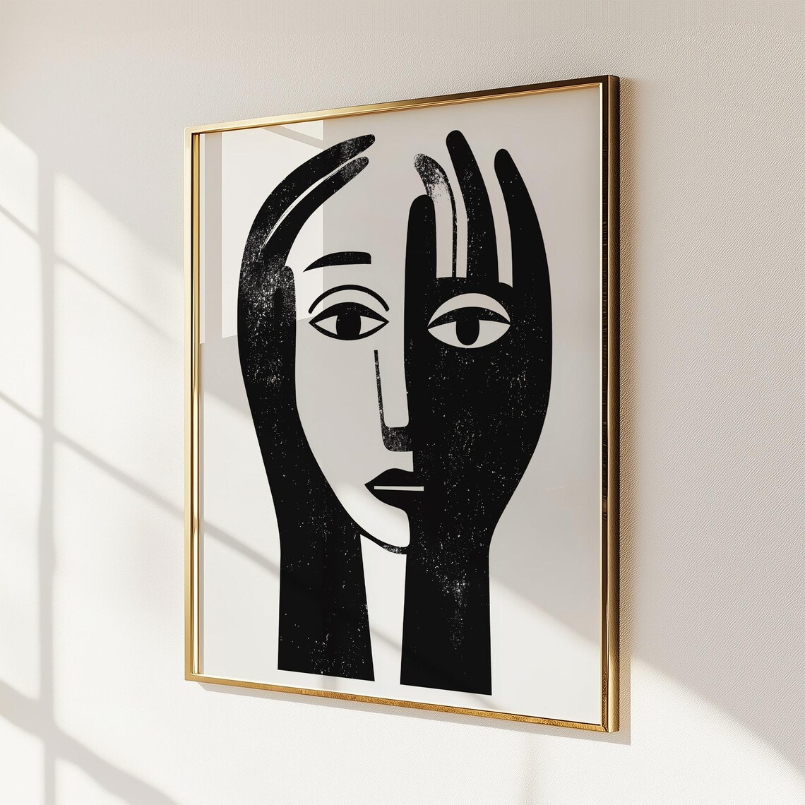 Abstract Face Art Print, Minimalist Contemporary Decor - Image 4