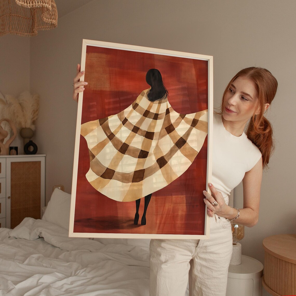Abstract Female Silhouette, Minimalist Contemporary Poster - Image 3