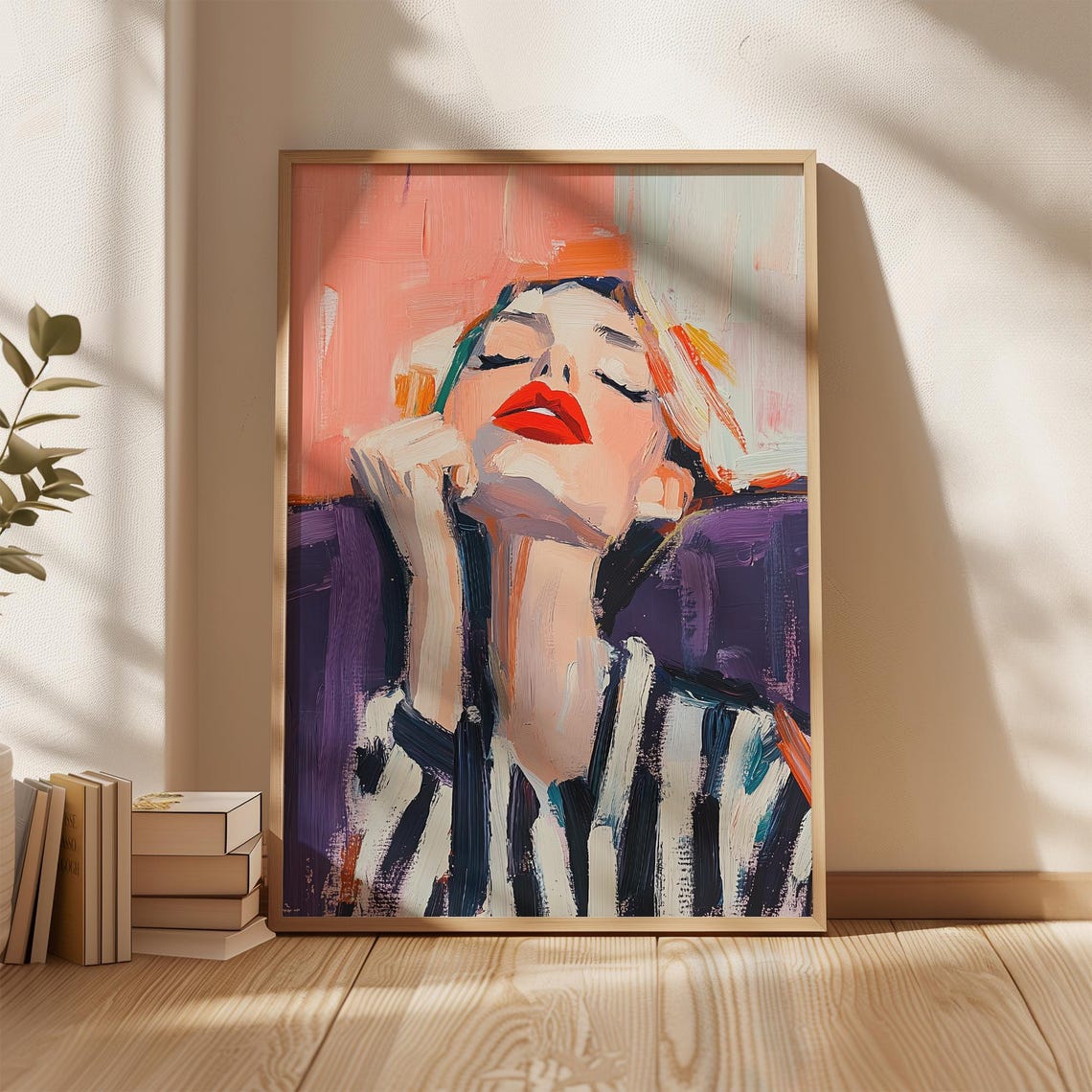 Contemporary Female Portrait Print Abstract Woman Wall Art Bold Illustration Modern Home Decor - Image 3