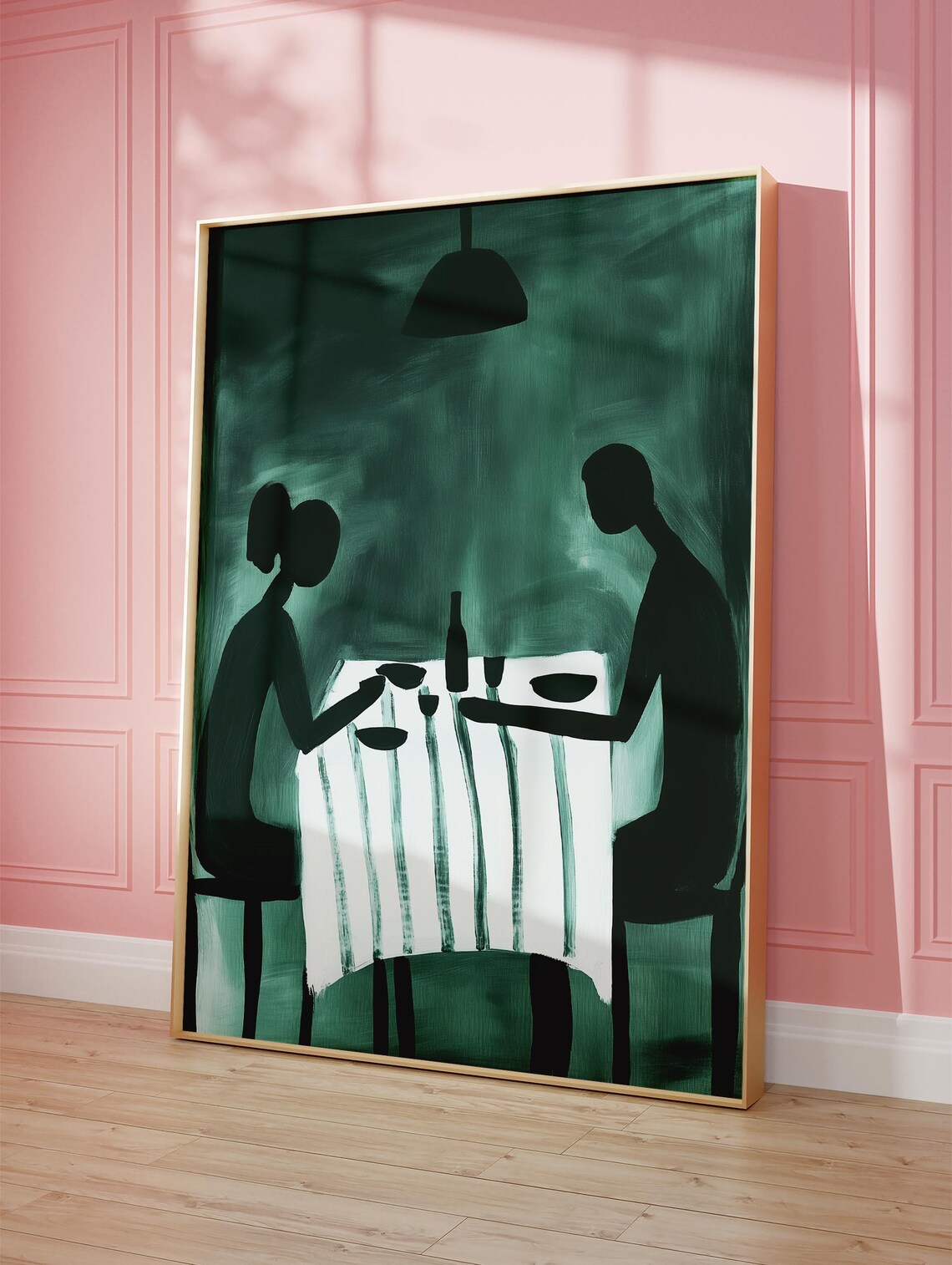 Minimalist Dinner Scene Art, Dining Room Decor - Image 3