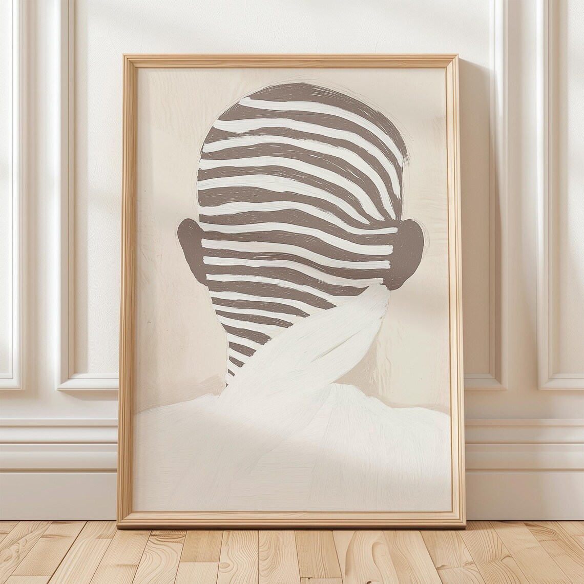 Abstract Portrait, Earth Tones Contemporary Art