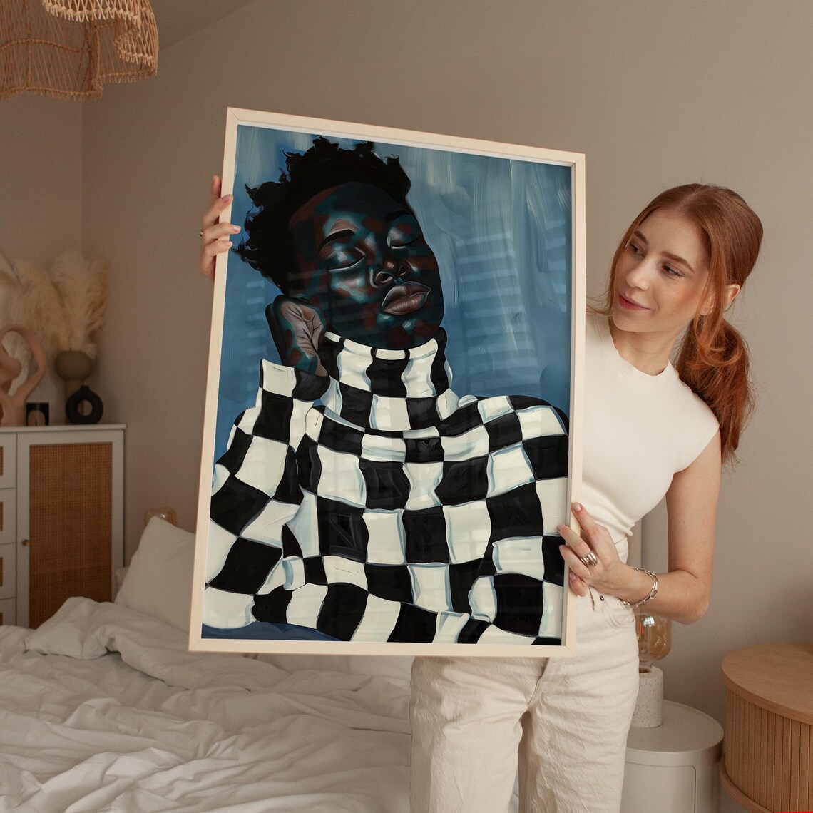 Abstract Portrait Of Man, Bold Minimalist Modern Art - Image 5