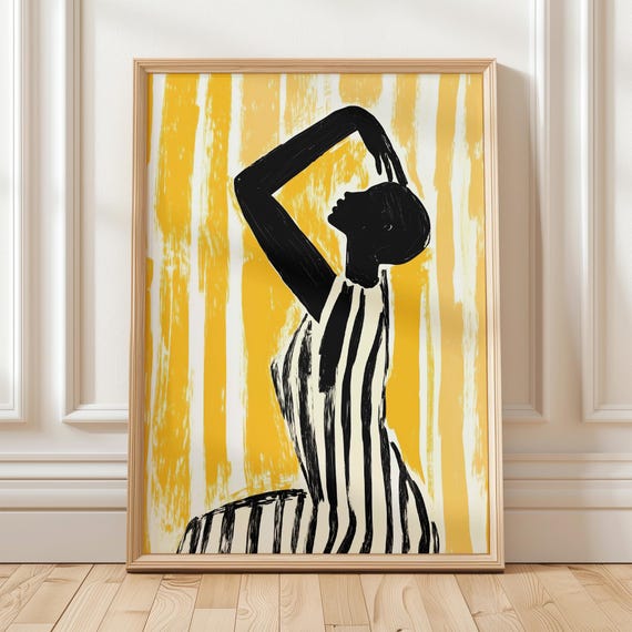 Figurative Silhouette, Abstract Woman Art Print