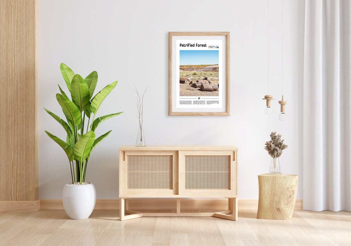 Petrified Forest Arizona Painted Desert Landscape Travel Poster Photo - Image 3