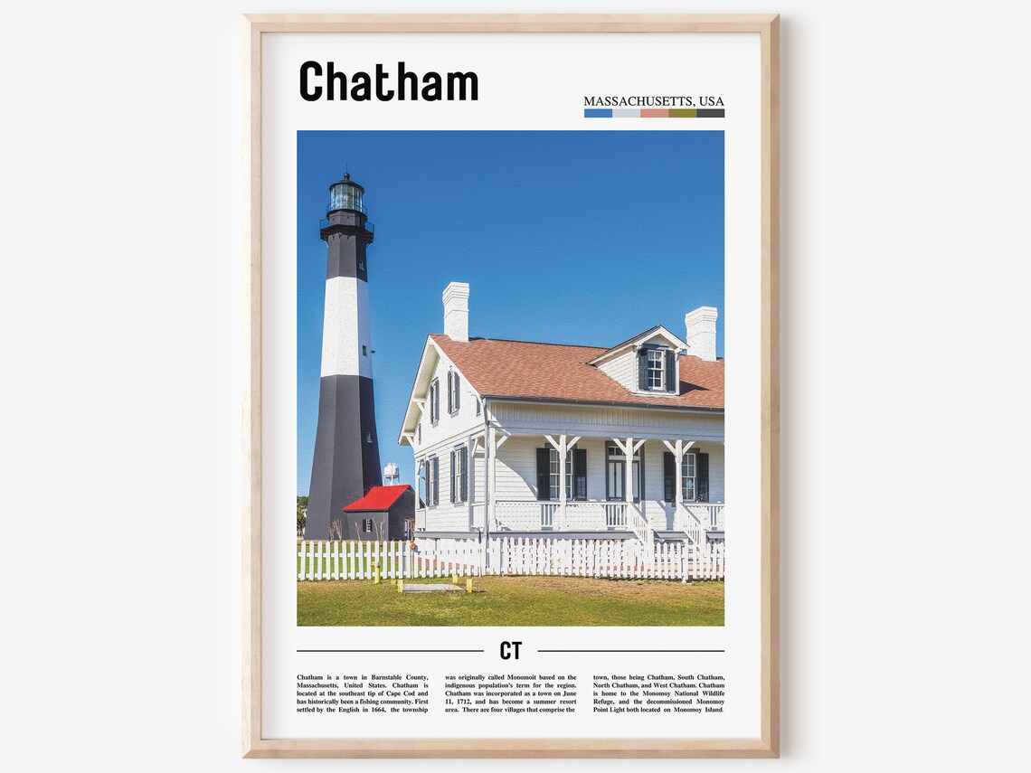 Chatham Massachusetts Lighthouse Keeper House Coastal Poster