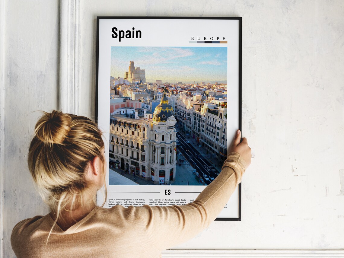 Spain Madrid Metropolis Building Gran Via Skyline Photo Poster - Image 2