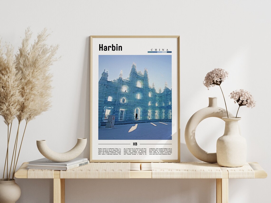 Harbin China Winter Ice Castle Snow Sculpture Festival Photo Poster - Image 3
