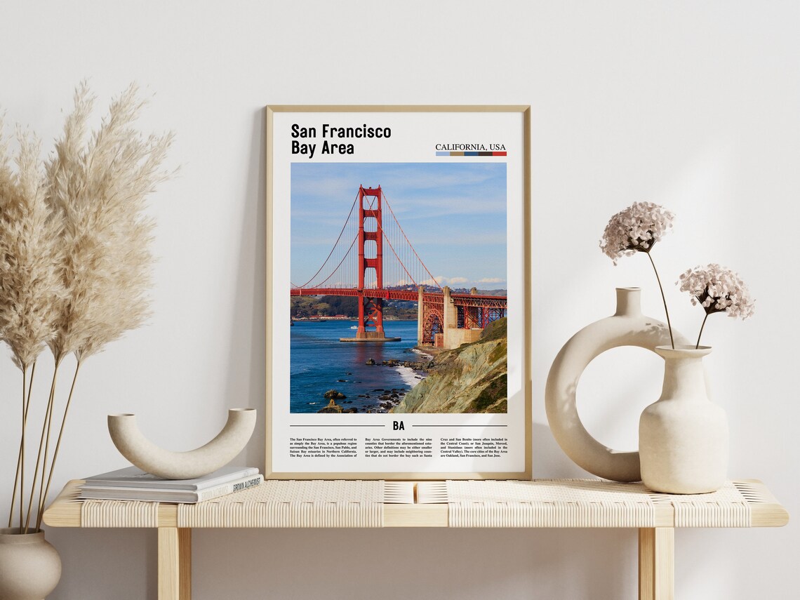 San Francisco Bay Area Golden Gate Bridge Photo Travel Poster - Image 3