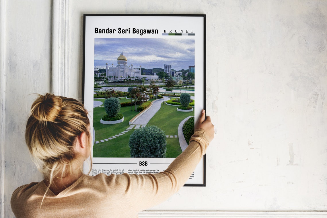 Bandar Seri Begawan Brunei Sultan Omar Ali Saifuddin Mosque Poster - Image 2