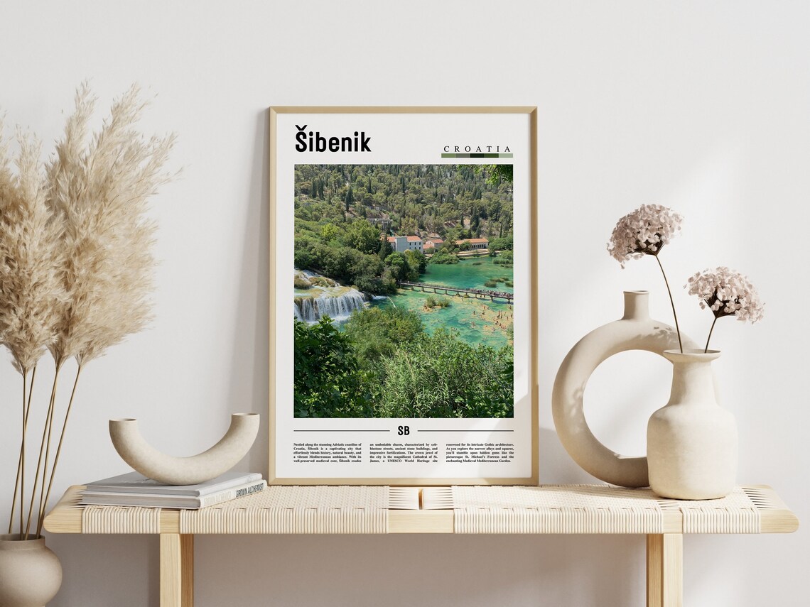 Sibenik Croatia Travel Photography Poster Waterfall River Park - Image 3