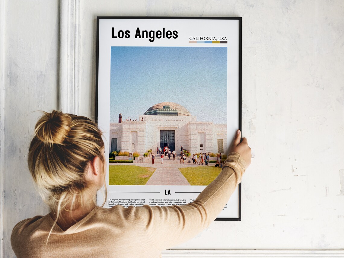 Los Angeles Griffith Observatory California Landmark Travel Poster - Image 2