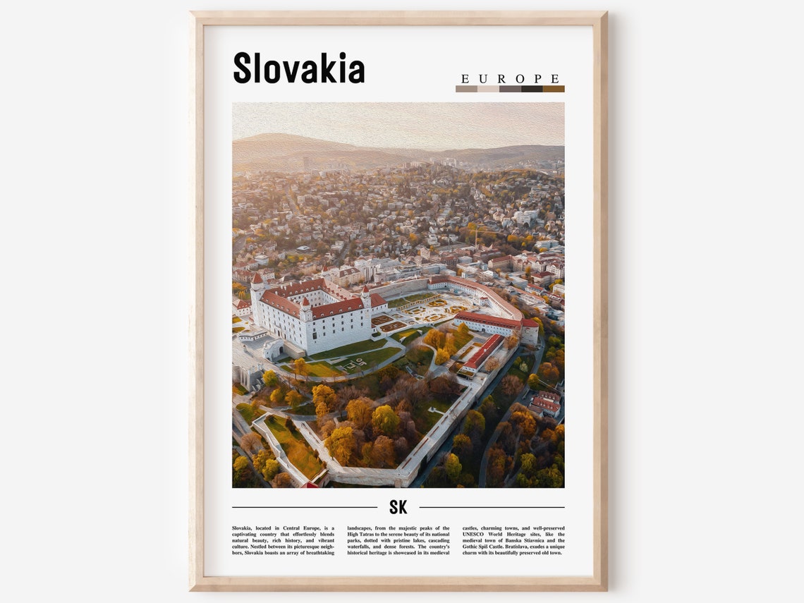 Slovakia Poster Slovakia Print Slovakia Wall Art Europe Photo Europe Poster Europe Print Travel Poster