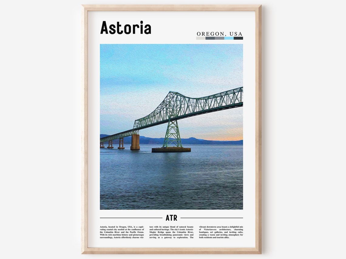 Astoria Poster Astoria Print Astoria Wall Art United States Photo United States Poster United States Print Travel Poster