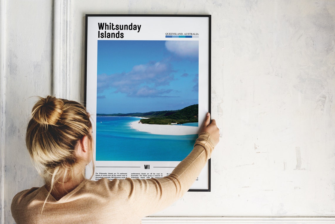 Whitsunday Islands Print Whitsunday Islands Poster Whitsunday Islands Wall Art Oil Painting Poster City Artwork Travel Artwork Travel Art - Image 2