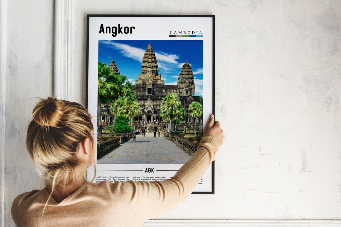 Angkor Cambodia Angkor Wat Temple Ancient Ruins Poster AGK Travel - Image 2