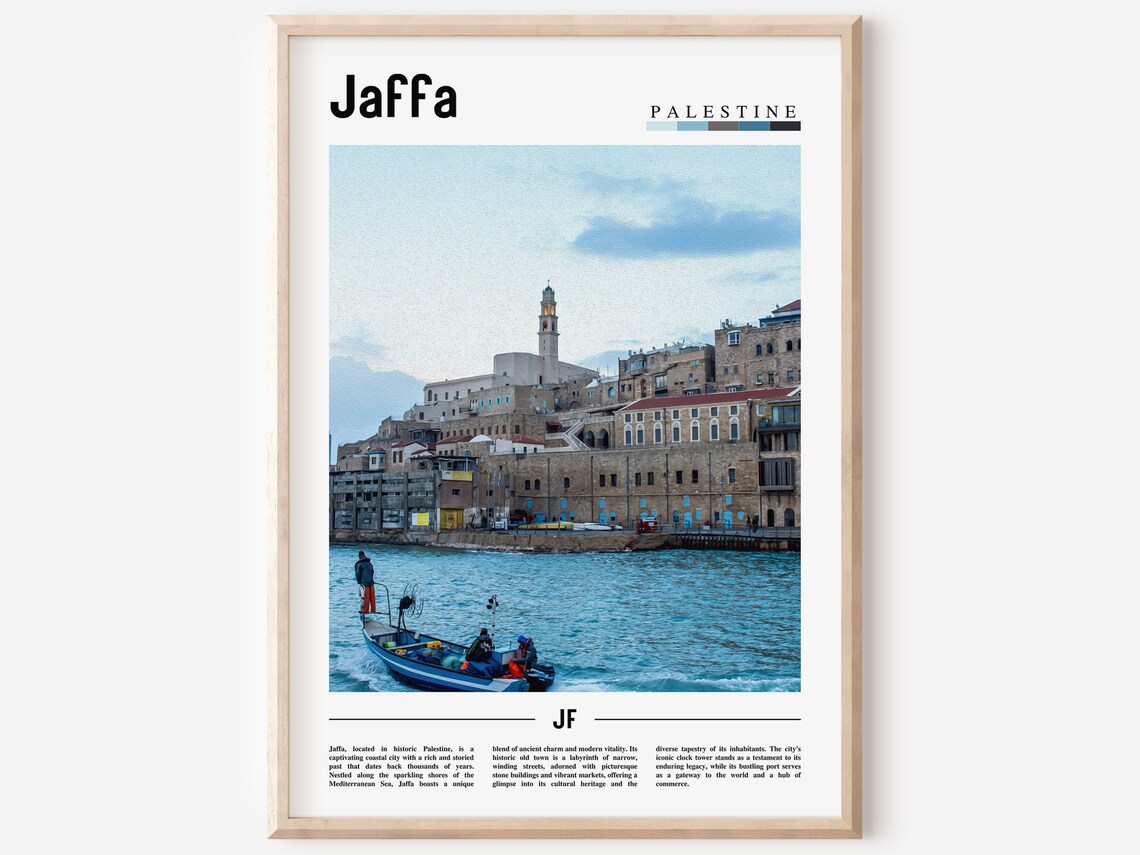 Jaffa Palestine Historic Old Port City Mediterranean Sea Travel Poster
