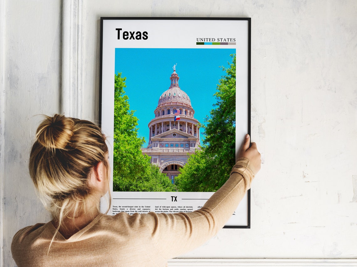 Texas Poster Texas Print Texas Wall Art Texas Photo United States Photo United States Poster United States Print - Image 2
