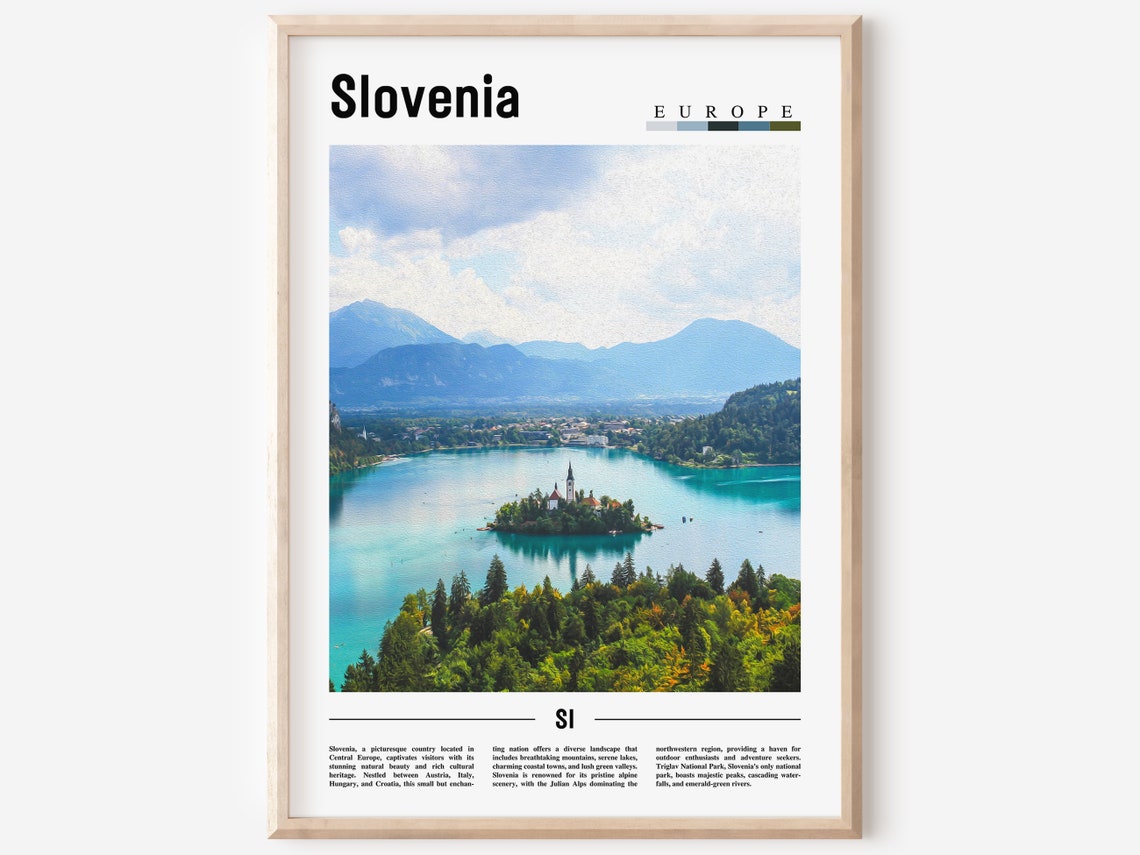 Slovenia Poster Slovenia Print Slovenia Wall Art Europe Photo Europe Poster Europe Print Travel Poster