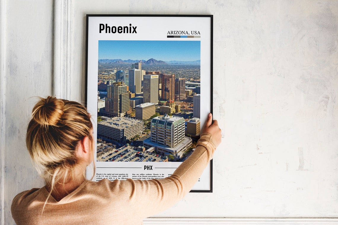 Phoenix Print Phoenix Poster Phoenix Wall Art United States Photo United States Poster United States Print Travel Poster - Image 2