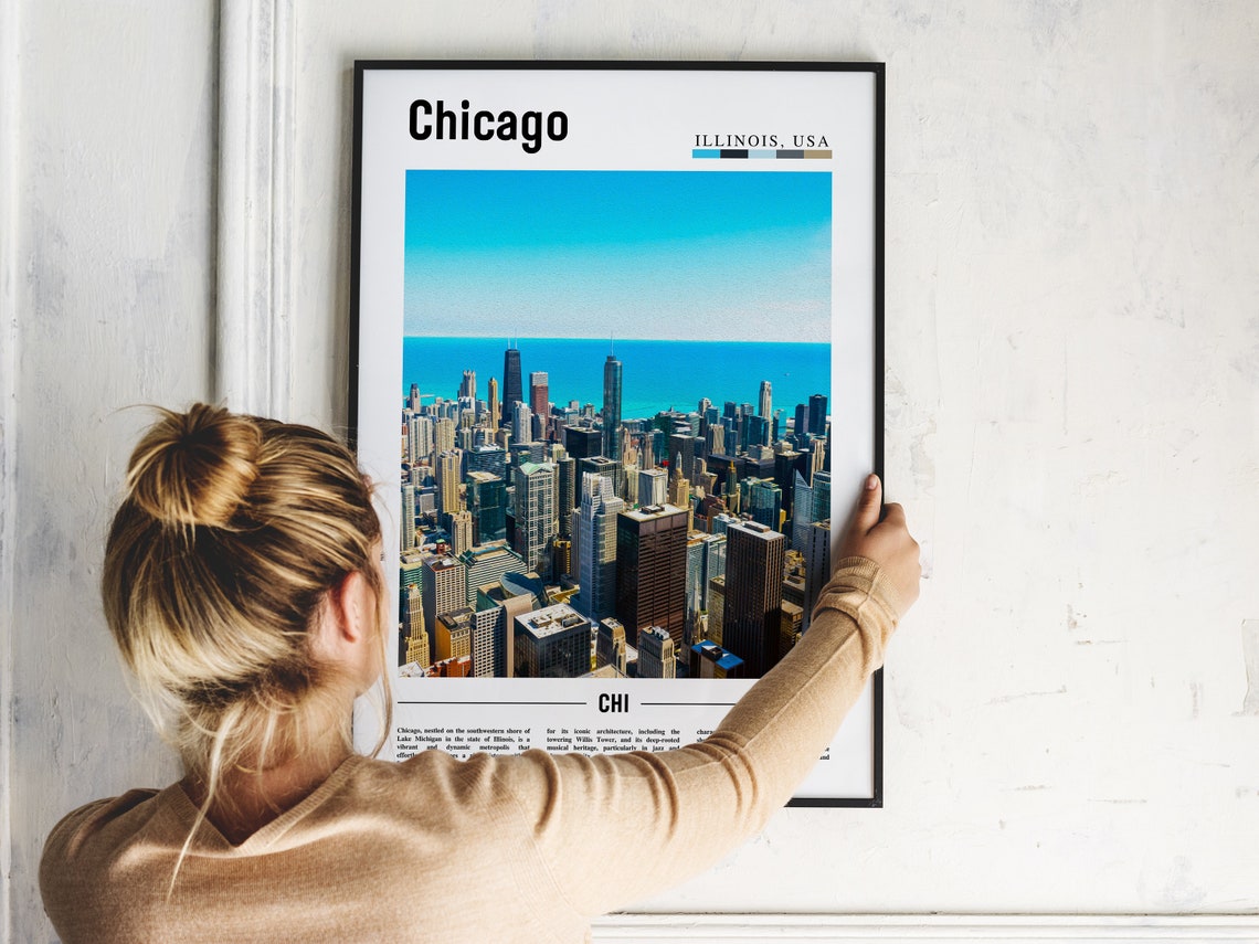 Chicago Print Chicago Poster Chicago Wall Art United States Photo United States Poster United States Print - Image 2